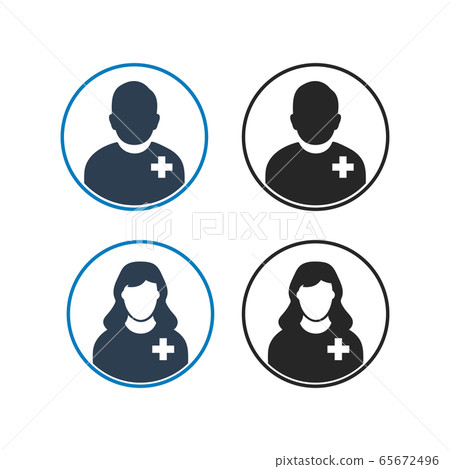 Patient Icon set. Flat style vector EPS. Patient Icon set. Flat style vector EPS. 65672496