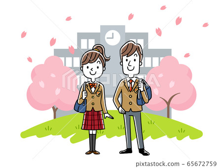 圖庫插圖：學生入口畢業 65672759