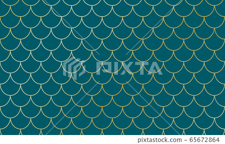 Mermaid scales. Fish squama. Scale pattern. 65672864