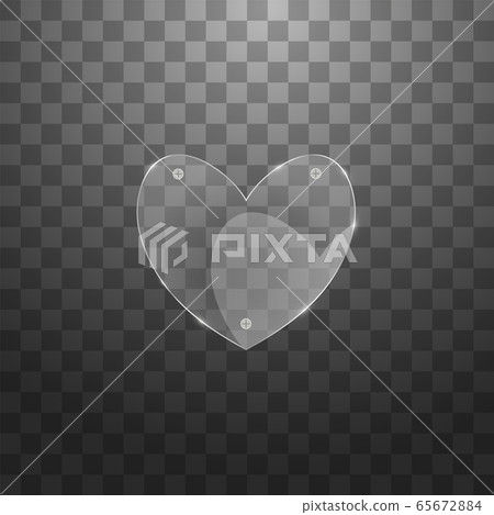 Vector modern glass heart on sample background. Eps10 Vector modern glass heart on sample background. Eps10 65672884