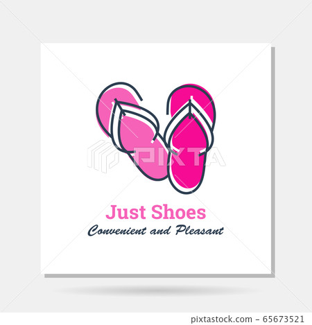 Vector simple company logo example - Summer Shoes Vector simple company logo example - Summer Shoes 65673521