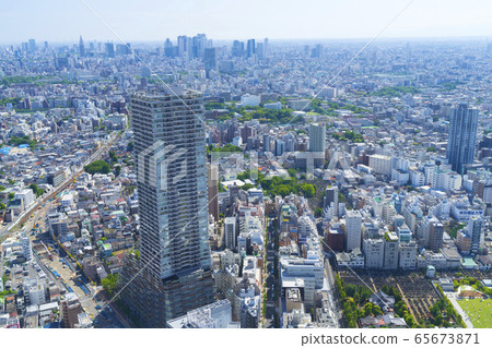 東京風光 池袋的新宿景色 19年5月 照片素材 圖片 圖庫