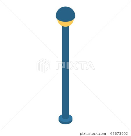 Street light pillar icon, isometric style 65673902
