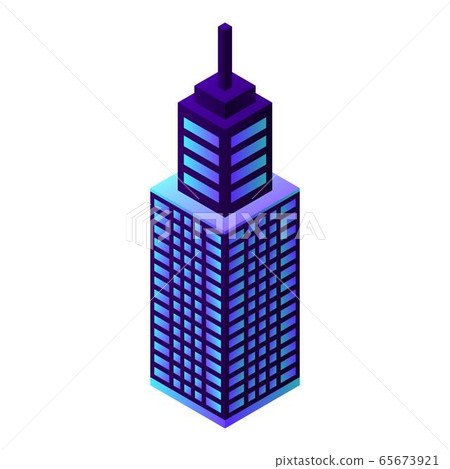 City sky tower icon, isometric style 65673921