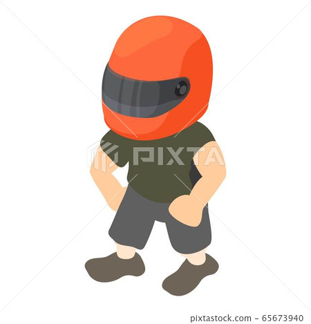 Race driver icon, isometric style 65673940