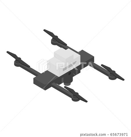Modern police drone icon, isometric style Modern police drone icon, isometric style 65673971