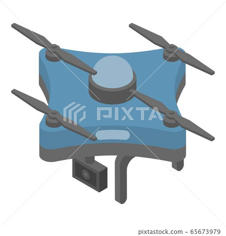 City police drone icon, isometric style 65673979