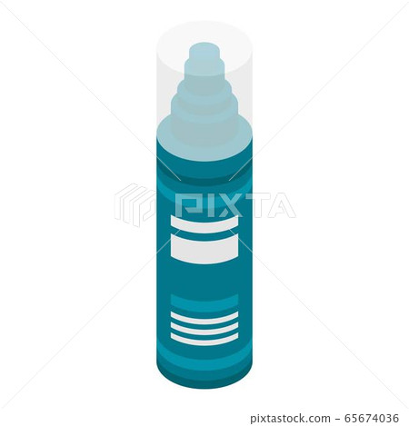 Gel foam bottle icon, isometric style Gel foam bottle icon, isometric style 65674036