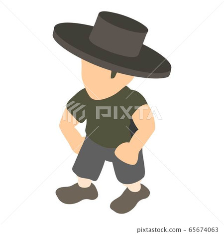 Fashion man icon, isometric style 65674063