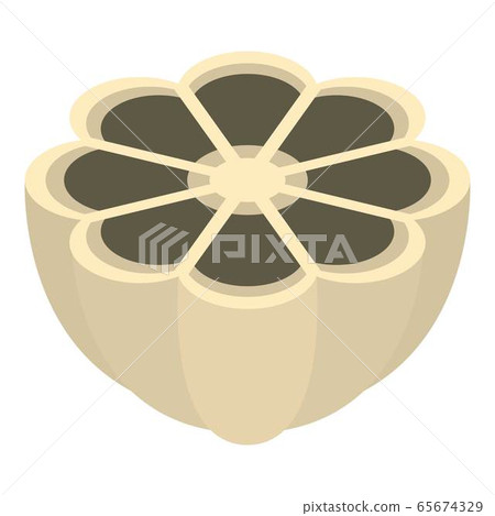 Half garlic icon, isometric style - Stock Illustration [65674329] - PIXTA