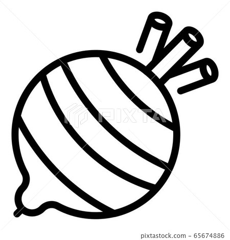 Natural beet icon, outline style 65674886