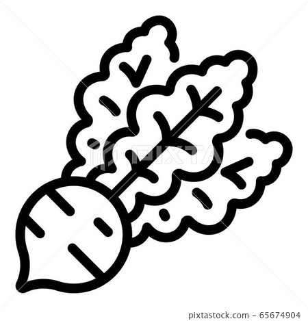 Fresh beet icon, outline style Fresh beet icon, outline style 65674904