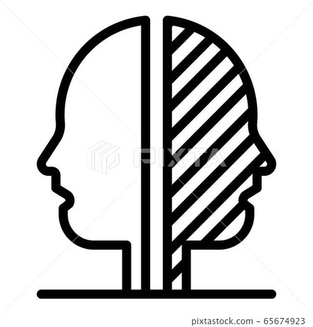 Double personality icon, outline style Double personality icon, outline style 65674923