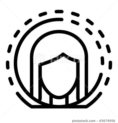 Bipolar woman icon, outline style Bipolar woman icon, outline style 65674956