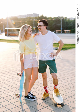 young stylish couple of lovers young stylish couple of lovers 65675392