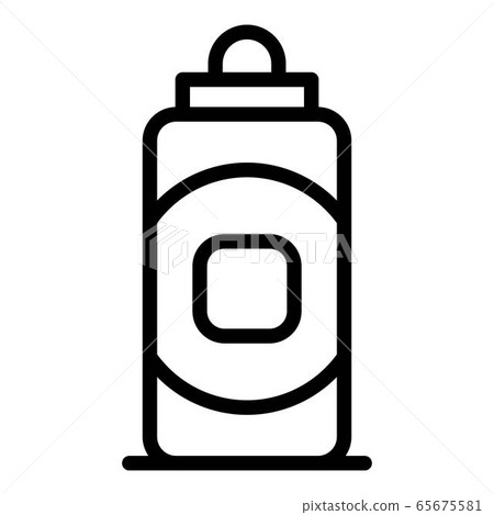 Baby bottle icon, outline style Baby bottle icon, outline style 65675581