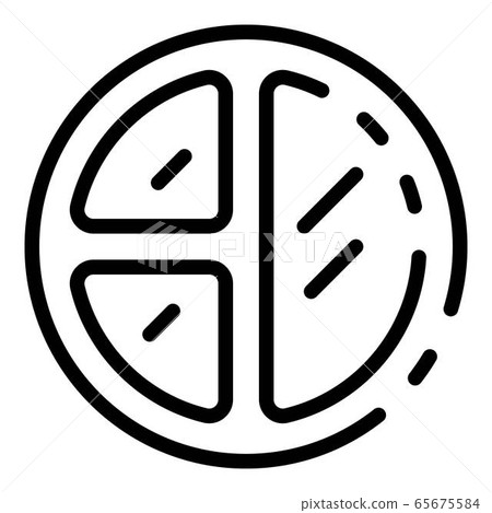 Plastic part plate icon, outline style 65675584