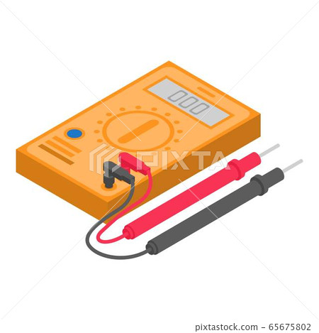 Voltage tester icon, isometric style Voltage tester icon, isometric style 65675802