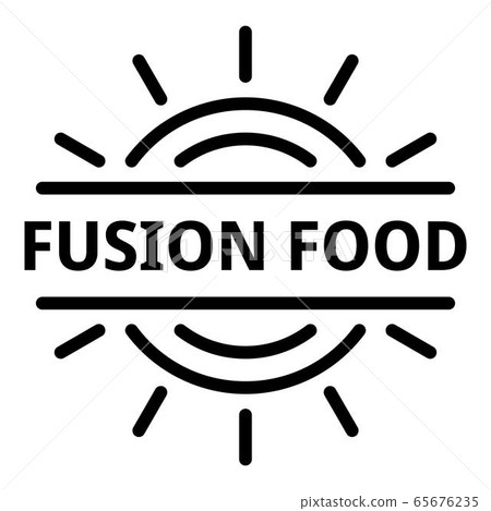 Fusion food logo, outline style Fusion food logo, outline style 65676235