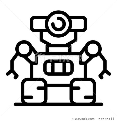 Space robot icon, outline style - Stock Illustration [65676311] - PIXTA