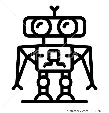 Robot soldier icon, outline style 65676339