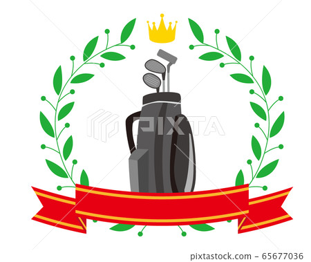 Golf Golf club Golf bag Laurel wreath Crown Golf Golf club Golf bag Laurel wreath Crown 65677036