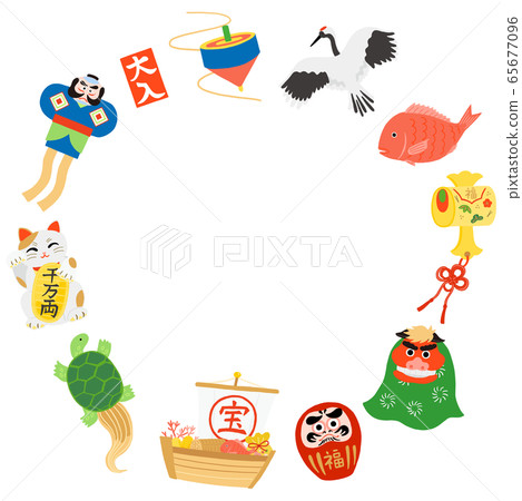 New Year lucky frame circular New Year lucky frame circular 65677096