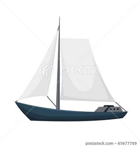 Yacht sailboat or sail boat marine. Cruise travel company. Sailing ship symbol 65677789
