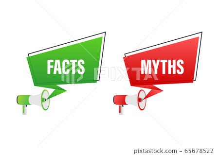 Myths facts. Facts, great design for any purposes. Vector stock illustration. 65678522