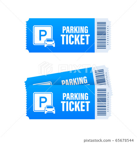 Parking tickets, great design for any purposes. Parking zone. Vector stock illustration. 65678544