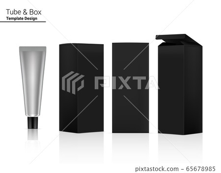 Tube Mock up Realistic Cosmetic and Box Side for 65678985