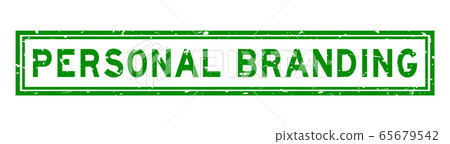 Grunge green personal branding word rubber seal stamp on white background Grunge green personal branding word rubber seal stamp on white background 65679542
