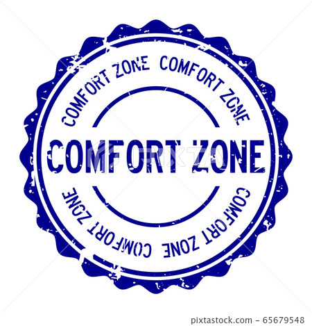 Grunge blue comfort zone word round rubber stamp on white background Grunge blue comfort zone word round rubber stamp on white background 65679548