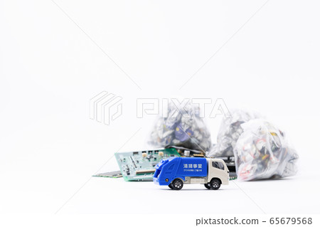 垃圾車，垃圾袋，垃圾收集圖像 65679568