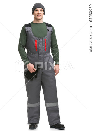 Man in workwear isolated view Man in workwear isolated view 65680020