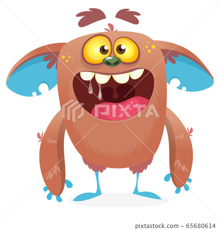 Funny cartoon monster. Halloween vector Funny cartoon monster. Halloween vector 65680614