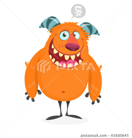 Funny cartoon monster. Halloween vector 65680645