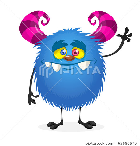 Funny cartoon monster. Vector Halloween 65680679
