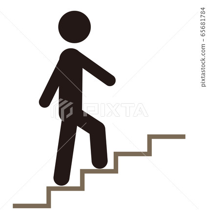 People Who Climb The Stairs - Stock Illustration [65681784] - Pixta
