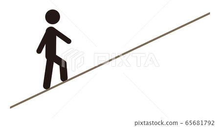  Person climbing a slope 65681792