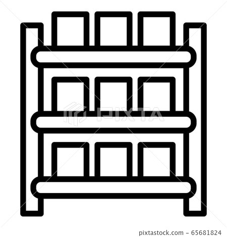 Sample Rack Image Outline Warehouse parcel rack icon, outline style - Stock Illustration ...
