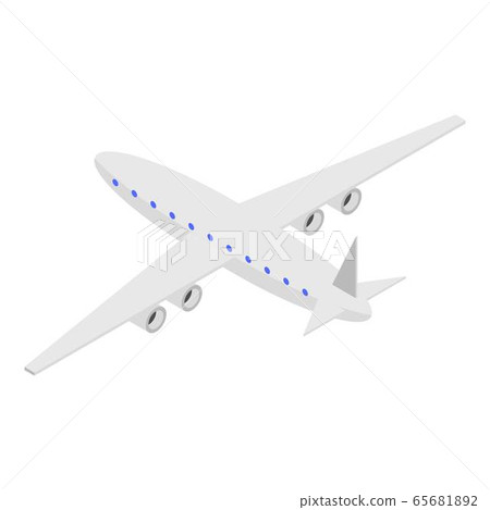 Turkish airplane icon, isometric style 65681892