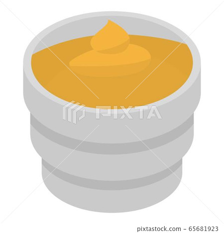 Food mustard icon, isometric style Food mustard icon, isometric style 65681923