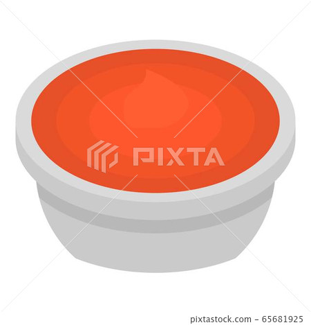 Herb tomato sauce icon, isometric style Herb tomato sauce icon, isometric style 65681925