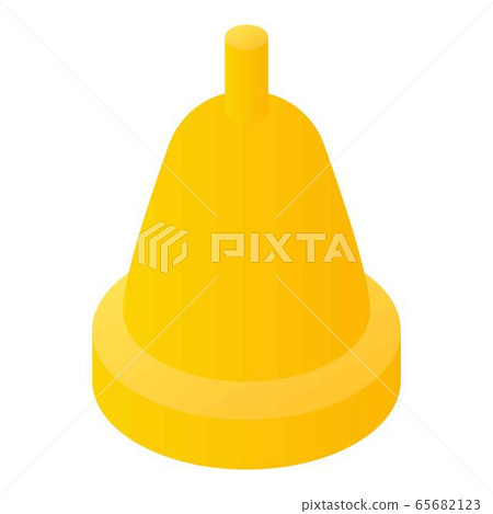 Gold bell icon, isometric style - Stock Illustration [65682123] - PIXTA