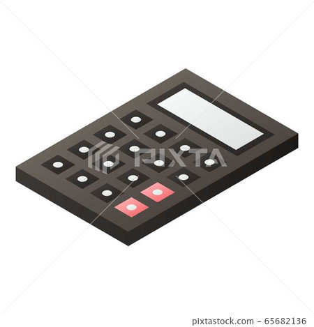Calculator icon, isometric style Calculator icon, isometric style 65682136