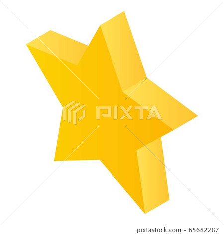 Star gold shape icon, isometric style 65682287