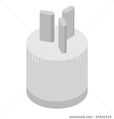 Power plug icon, isometric style Power plug icon, isometric style 65682419