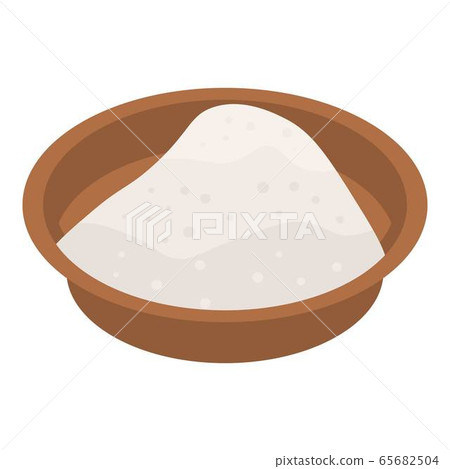 Cassava powder icon, isometric style Cassava powder icon, isometric style 65682504