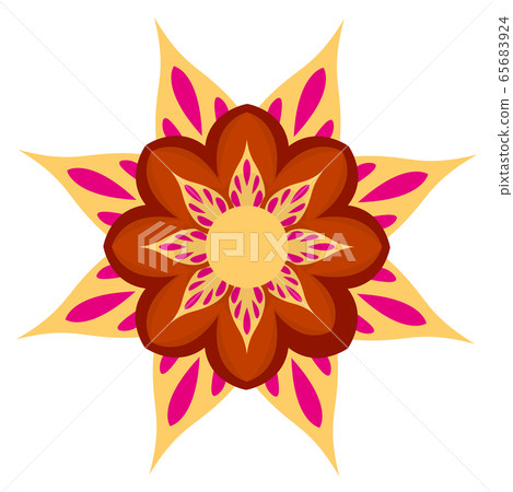 Isolated colored mandala Isolated colored mandala 65683924